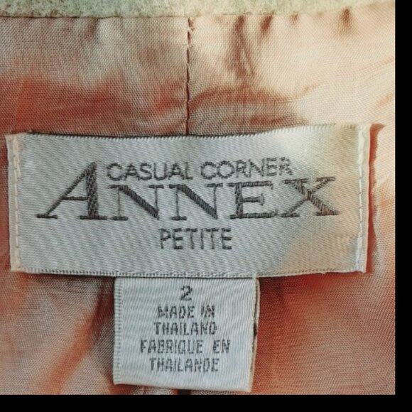 Vintage Casual Corner Wool Cashmere Oatmeal Coat 2P - Picture 7 of 7